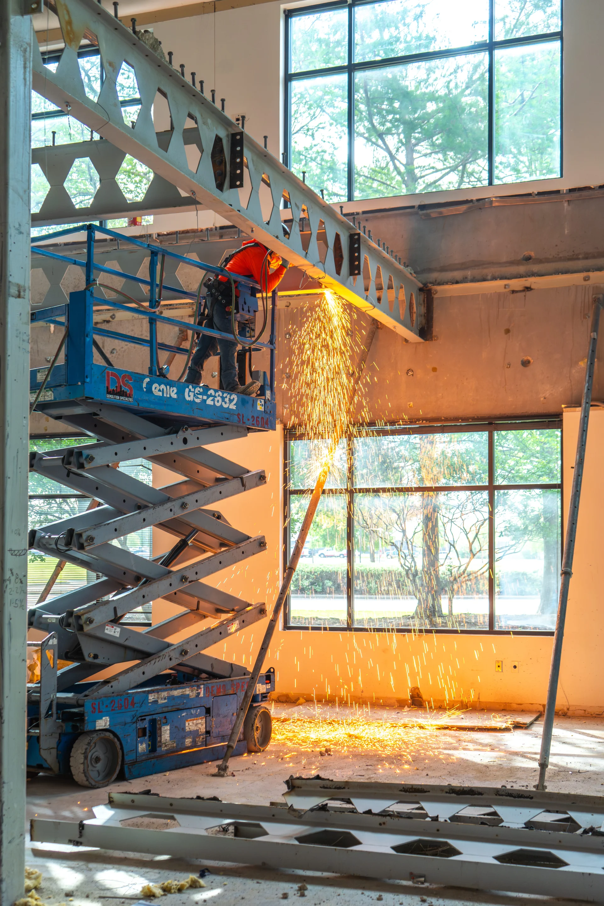Steel beams — Awaken Church construction April 2026