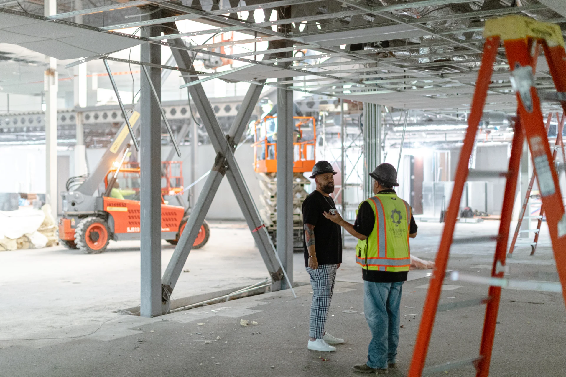 Pastor Ben walking the construction site at 4600 Regent
