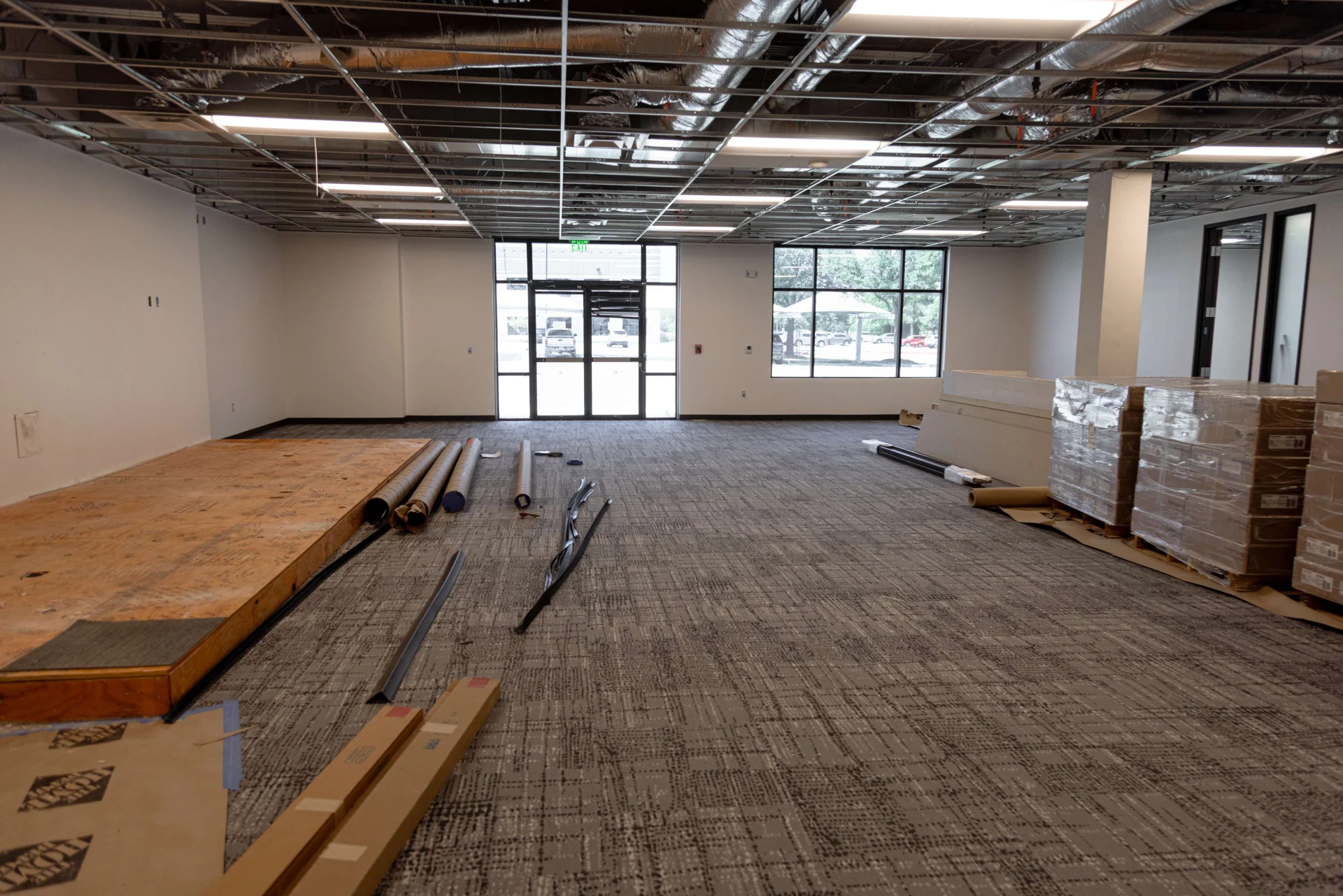 New carpet installed in the children's area at 4600 Regent Blvd