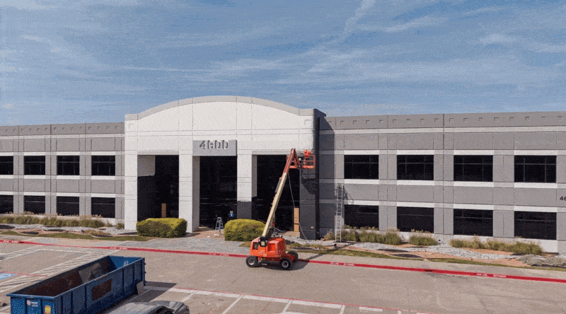 Timelapse of the exterior being painted and framing going in at 4600 Regent Blvd