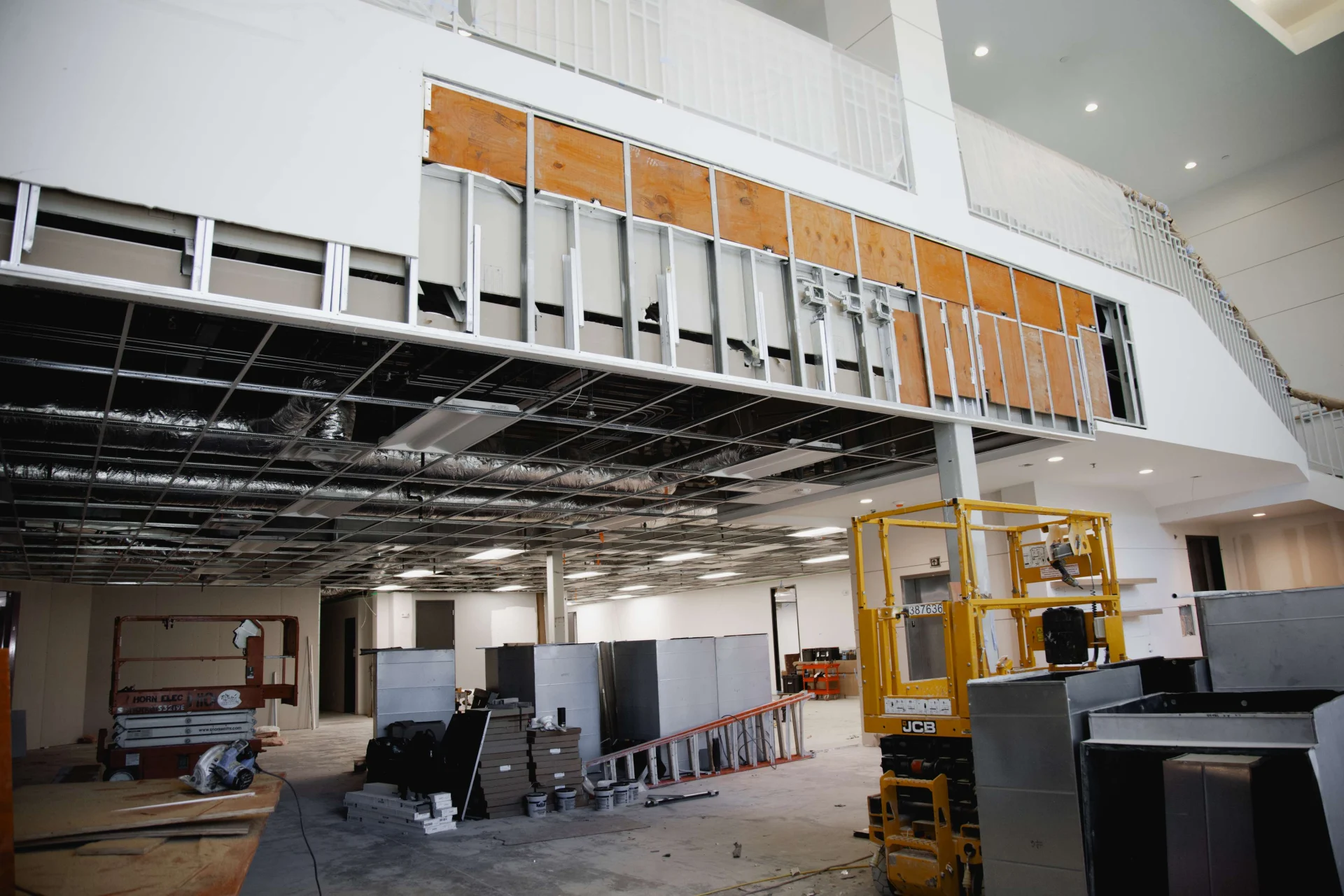 Entrance and lobby area wall taking shape